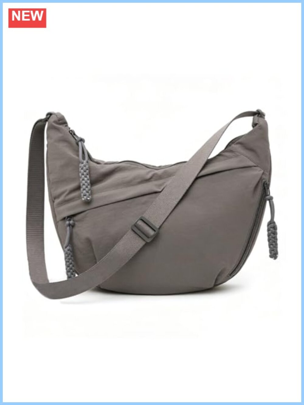 Crescent Crossbody Bag Nylon Half Moon Shoulder Bag Large Capacity